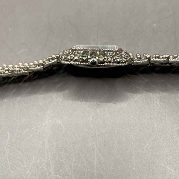 Deb Berkeley Jewelry DBJ Sterling Silver Marcasite Bracelet Watch - Picture 10 of 12
